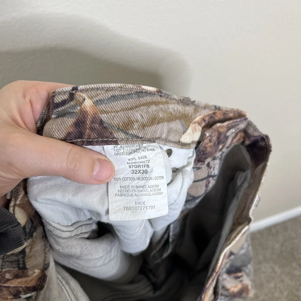 Wrangler 3D Fusion Camo Denim Double Knee Jeans Mens 32 x30 97GR1FS Hunting Gorp
